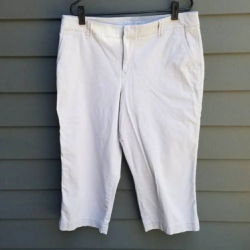 Sonoma Off White Cropped Pants Size 14